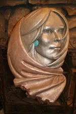 PHILIP VICKERS NATIVE AMERICAN WOMAN Metal Matrix Cast Wall Sculpture 119/150