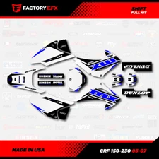 White & Blue Shift Racing Graphics Kit fit 03-07 Honda CRF230 CRF 230 Decal 230F