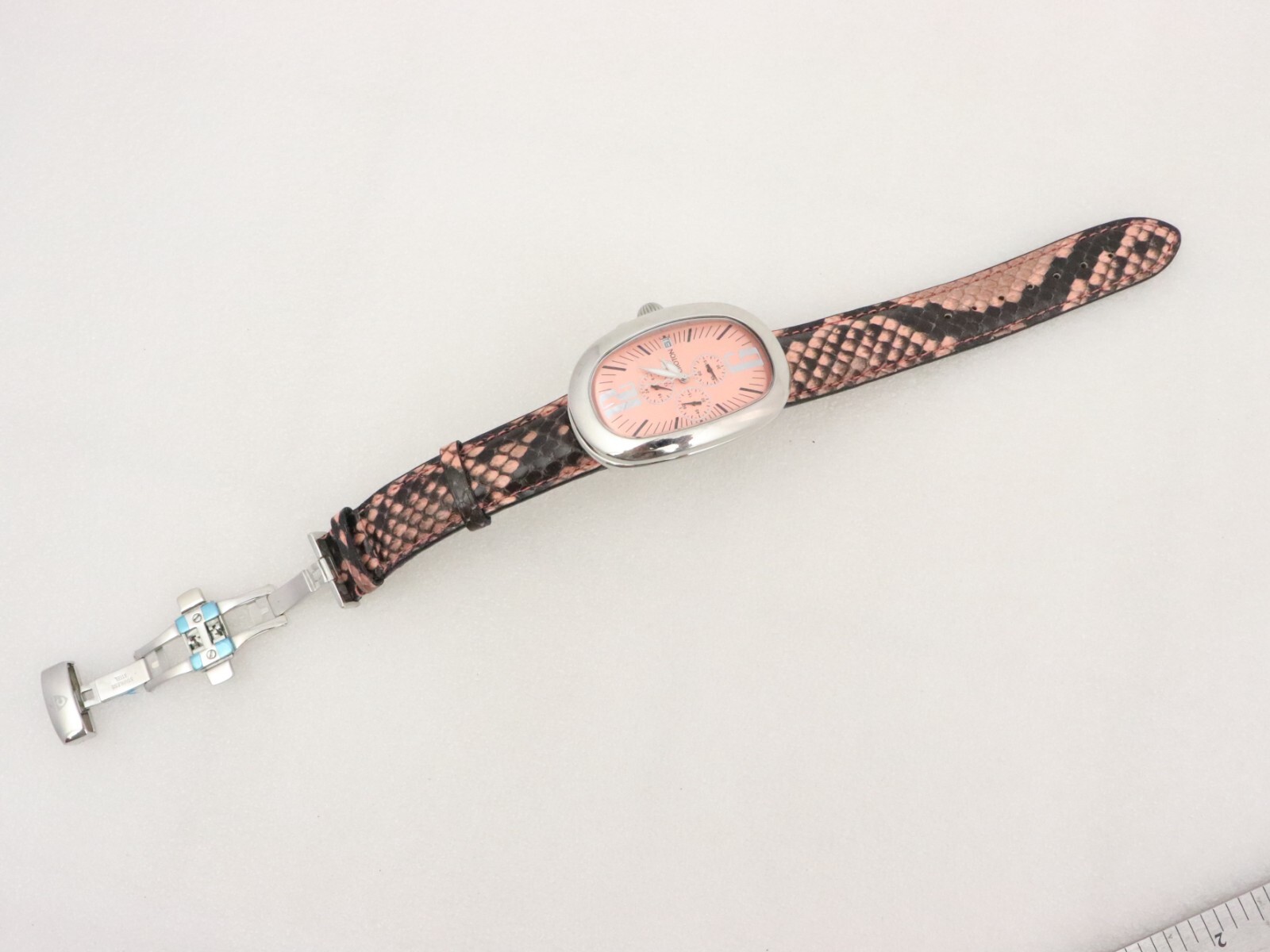 NEW BATT. Croton Crotalus Python Leather Chronogr… - image 14