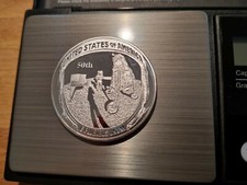 NASA / Mondlandung / Mond / Raumschiff Apollo - Medaille - Prägung