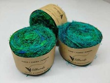 Recycled Sari Silk Yarn Prime Ball- Green | Sari Silk Yarn Prime | Recycled Silk