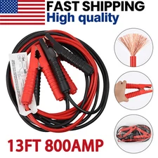 Heavy Duty Power Jumper Booster Cables Commercial Grade Battery 2 Gauge 800 AMP
