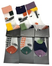 MOXIAO WOMEN'S SHEER SOCKS COTTON TOE&HEEL&CUFF ARTIST SERIRS SIZE EU 36-38