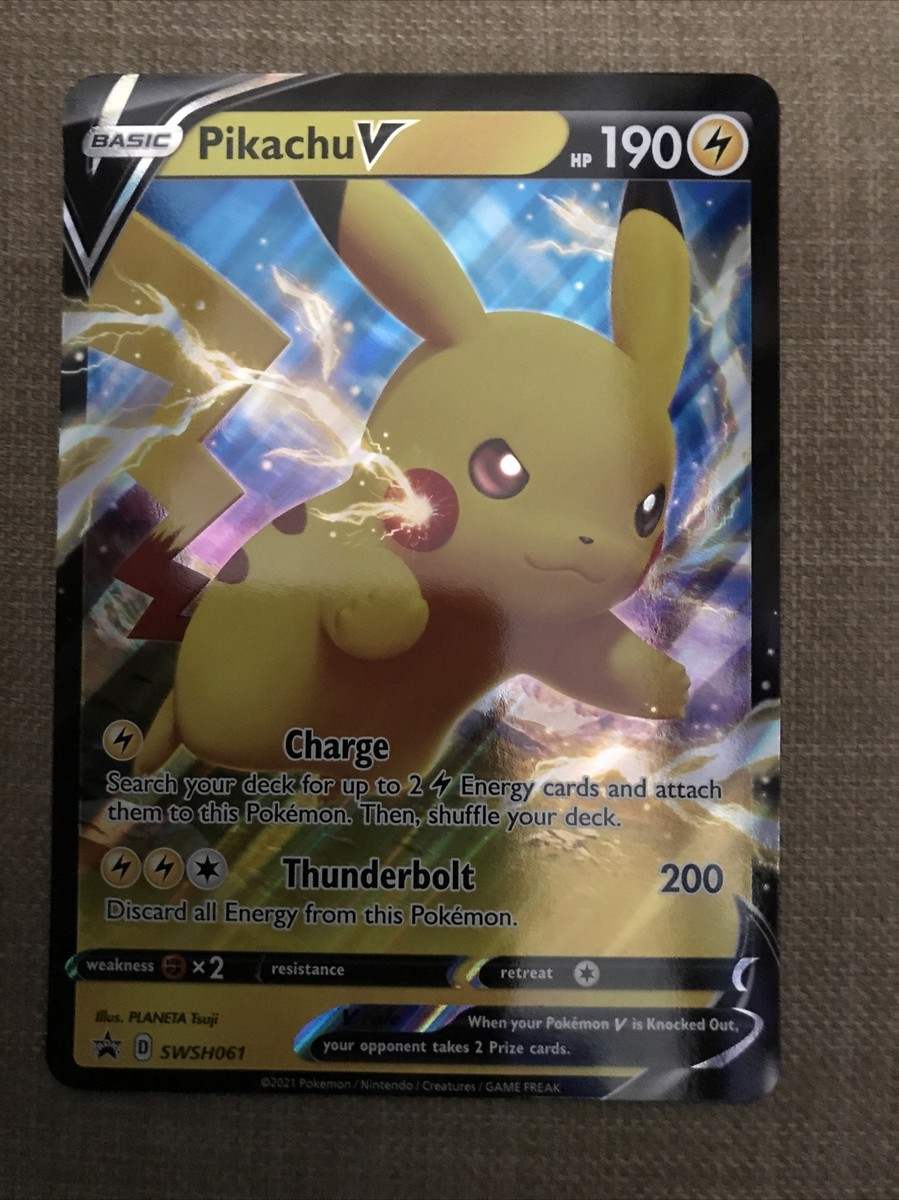 Pikachu V Jumbo Card Large Pokémon Promo Card SWSH061
