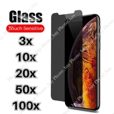 Privacy Screen Protector Tempered Glass Lot For iPhone 14 13 12 11 XR XS 8 7 LOT