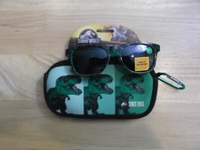 DISNEY TODDLER BOYS JURASSIC WORLD SUNGLASSES WITH CASE - NWT