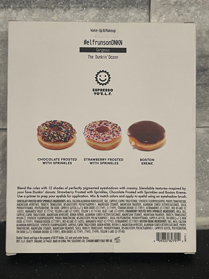 ELF x DNKN The Dunkin Donuts Dozen Eyeshadow Set Palette/SEALED/NIB/SHIPS FAST - Image 2 of 2