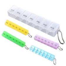Pill Box 7 Day Clear Travel Pill Sorter Organizer Dustproof Mini Medicine Boxes