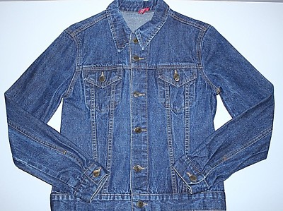 VINTAGE Authentic H&M DIVIDED 100% Cotton Denim Jacket Size 36 Small