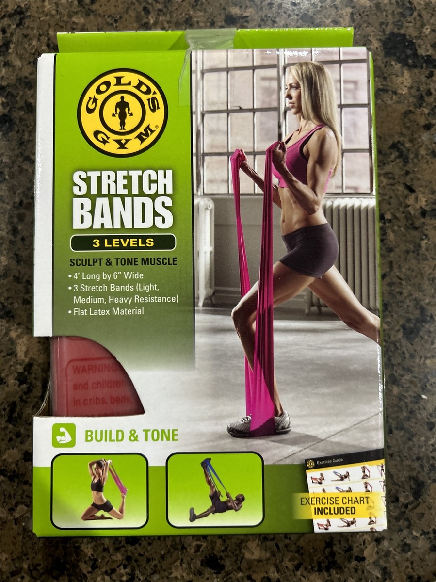 Resistance Bands Latex Workout Bands LEVELS ✨️ Gold's Gym Stretch Bands