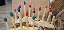 3 Vintage 5 Light Candolier Electric Christmas Candle Window Candelabra Crescent