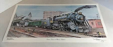VINTAGE 1978 RON FLANARY L & N TRAIN TIME AT UNION STATION PRINT LIMITED EDITION