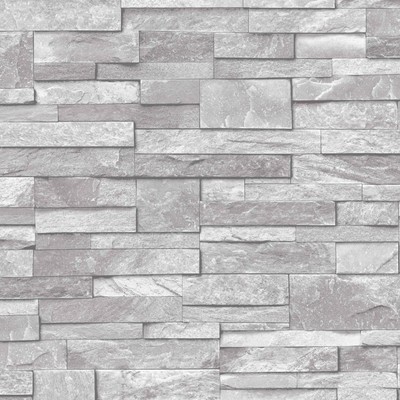 Ideco Light Grey Stone Wallpaper Textured Washable Vinyl A17202 Ebay