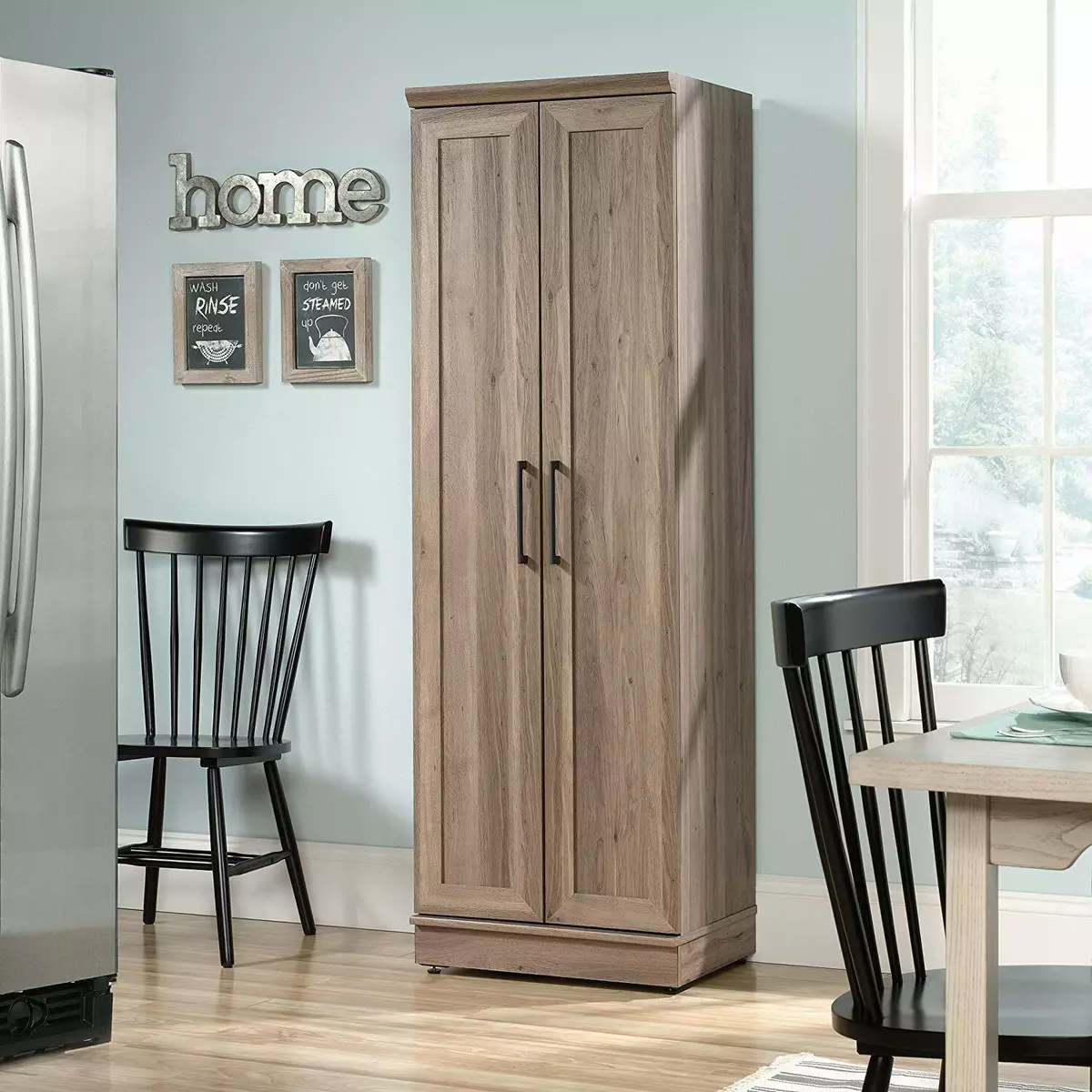 Oak pantry 2024 storage cabinet