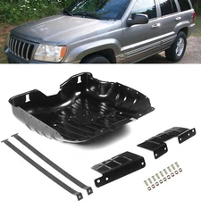 Skid Plate Cover Fit For 1999-2004 Jeep Grand Cherokee Fuel Tank w/ Straps Iron