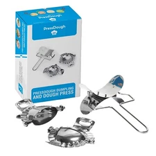 Press Dough Dumpling Maker: Stainless Steel, 3-Piece Set, Perfect Shapes