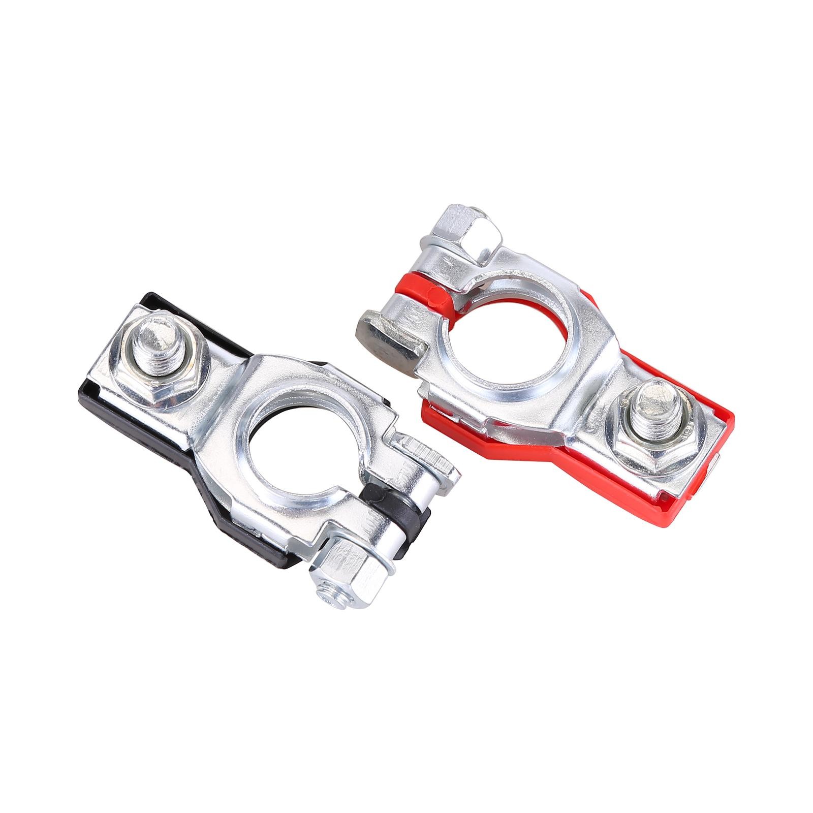 2x Car Battery Terminal Clamp Connectors Positive Negative Release Disconnect US