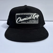 Chemical Guys Auto Detailing Supplies Black Snapback Hat Cap