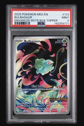 2025 POKEMON MEG EN-MEGA EVOLUTION ILLUSTRATION RARE #133 BULBASAUR PSA 9