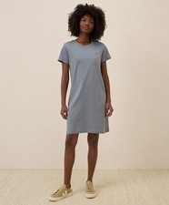 Pact Women s Softspun Tee Dress X-Large Smoke Blue Casual Comfortable