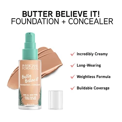 Creamy Foundation Concealer 1 Fl Oz Natural Radiant Glow Long Wearing Formula - Image 3 of 4