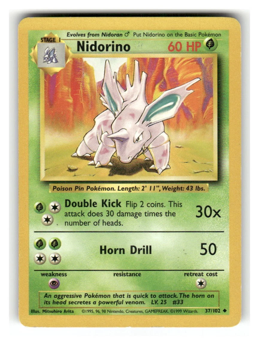 Nidorino Pokemon Card for sale