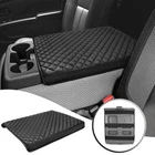 Middle Console Lid Armrest Cover Pad Black for 2004-2024 Nissan Titan Bench Seat