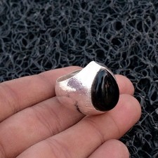 Black Onyx Ring 925 Sterling Silver Statement Handmade Men's Gift's Ring B95