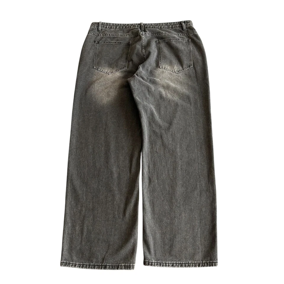 Manfinity Jeans Men's XXL Wide Leg Dark Wash Denim Grunge Baggy Pants 39x30 - Image 2 of 4