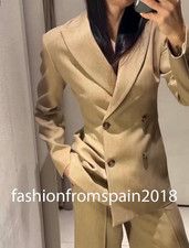 ZARA NEW WOMAN ZW COLL TAILORED BLAZER WITH WOOL JACKET BEIGE XS-XL 2019/700/710
