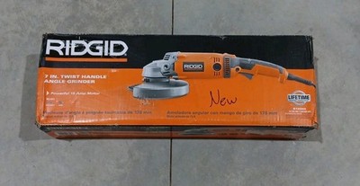 Ridgid R10202 120V Corded Electric 7'' Twist Handle Heavy Duty Angle Grinder- NEW