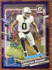 2023 Donruss Optic Jakorian Bennett Rookie #'d /15 Purple Stars Prizm RC Eagles