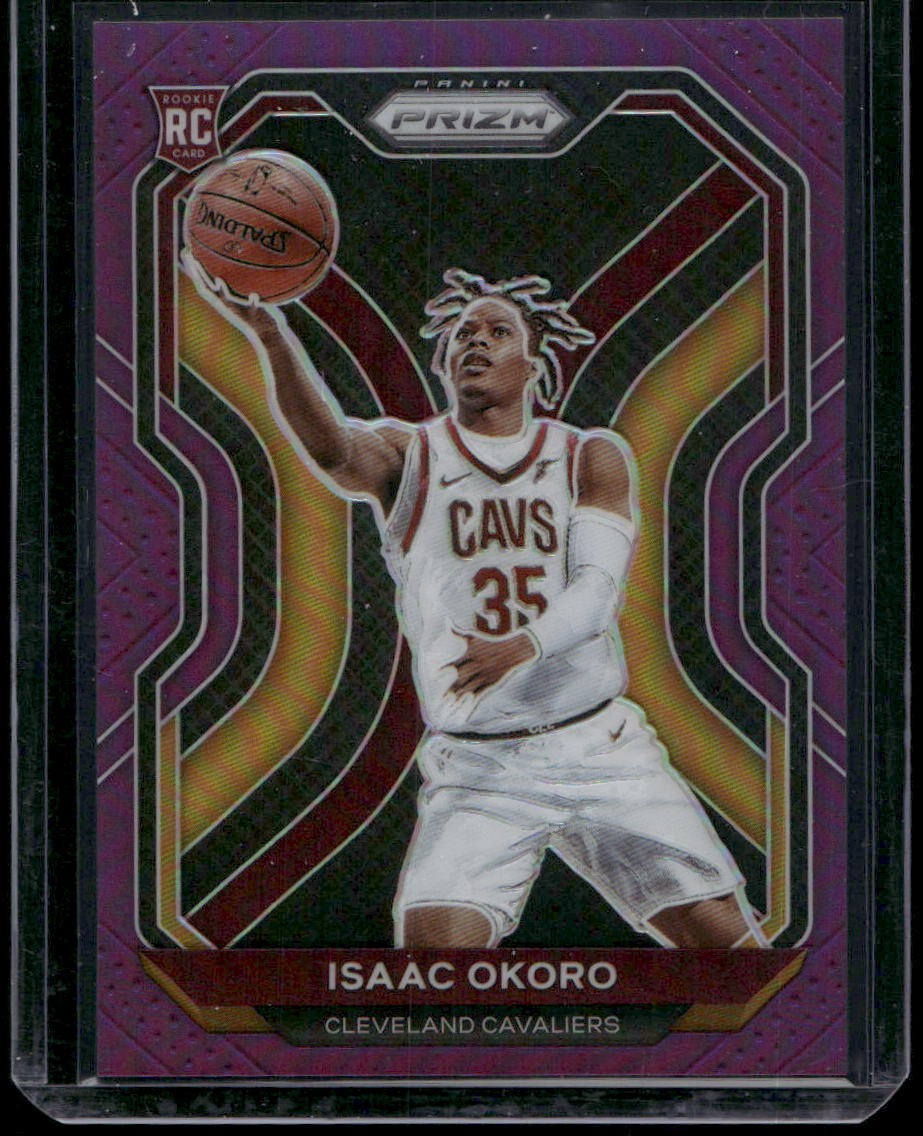 2020-21 Panini Prizm #298 Isaac Okoro Purple Prizms 33/99 RC ROOKIE