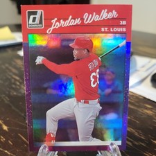 2023 Donruss Jordan Walker 1990 Retro Reverse Image Variation Purple Holofoil SP