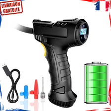 Gonfleur Pneu de Voiture Moto Compresseur d'Air Portable Rechargeable Sans Fil