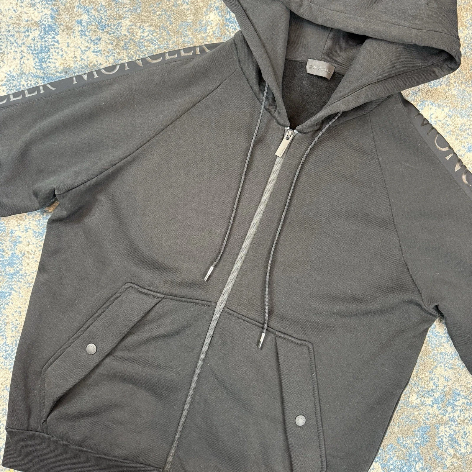 Moncler Felpa con Cappuccio Uomo Nera