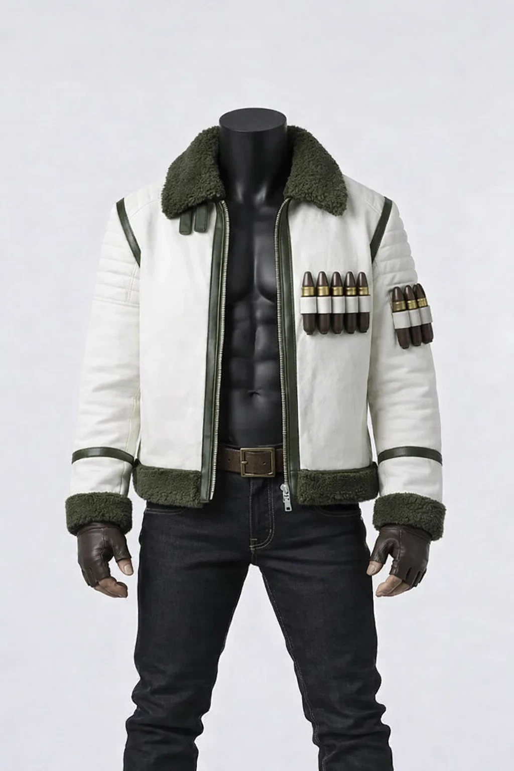 Smoker Marine White Leather Jacket | One Piece Anime Cosplay Costume
Opens in a new window or tab