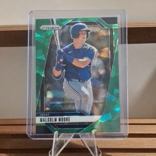 Panini Prizm 2025 Malcolm Moore #120 Texas Rangers Green Cracked Ice MLB