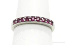 Vintage Ruby Sterling Silver Ring - Size 7
