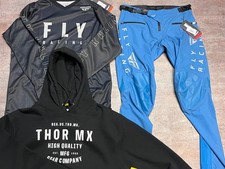 FLY Mountain Bike Pants Jersey LOT 32 + L THOR Hoodie Pullover MTB BMX SALE
