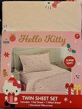 Hello Kitty Holiday Candy Cane Love Twin Shee...