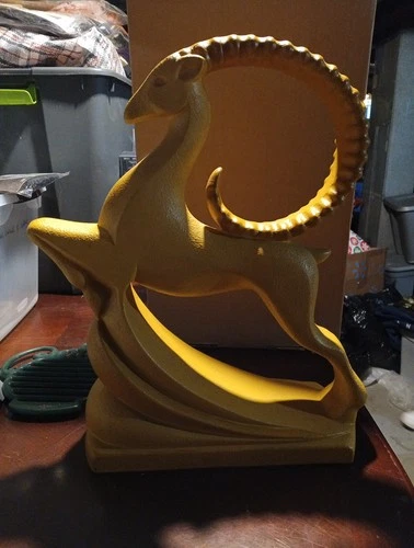 Vintage Sculpture Haeger Pottery Leaping Gazelle