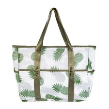 Mesh Beach Bag Large Tote Top Zipper 9 Pockets Inner Waterproof Family Pool