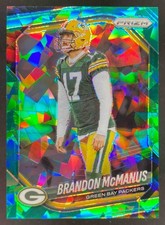 BRANDON MCMANUS 2025 PANINI PRIZM GREEN ICE #290 PACKERS