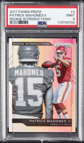 Patrick Mahomes II [Green Prizm] #2 2017 Panini Prizm Rookie Introductions card