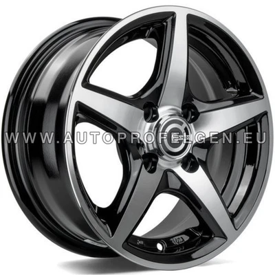 Neu 13 Zoll Felgen Satz 5,5j 4x100/98 ET30 Alufelgen Räder Schwarz Poliert x4 - Bild 1 von 4