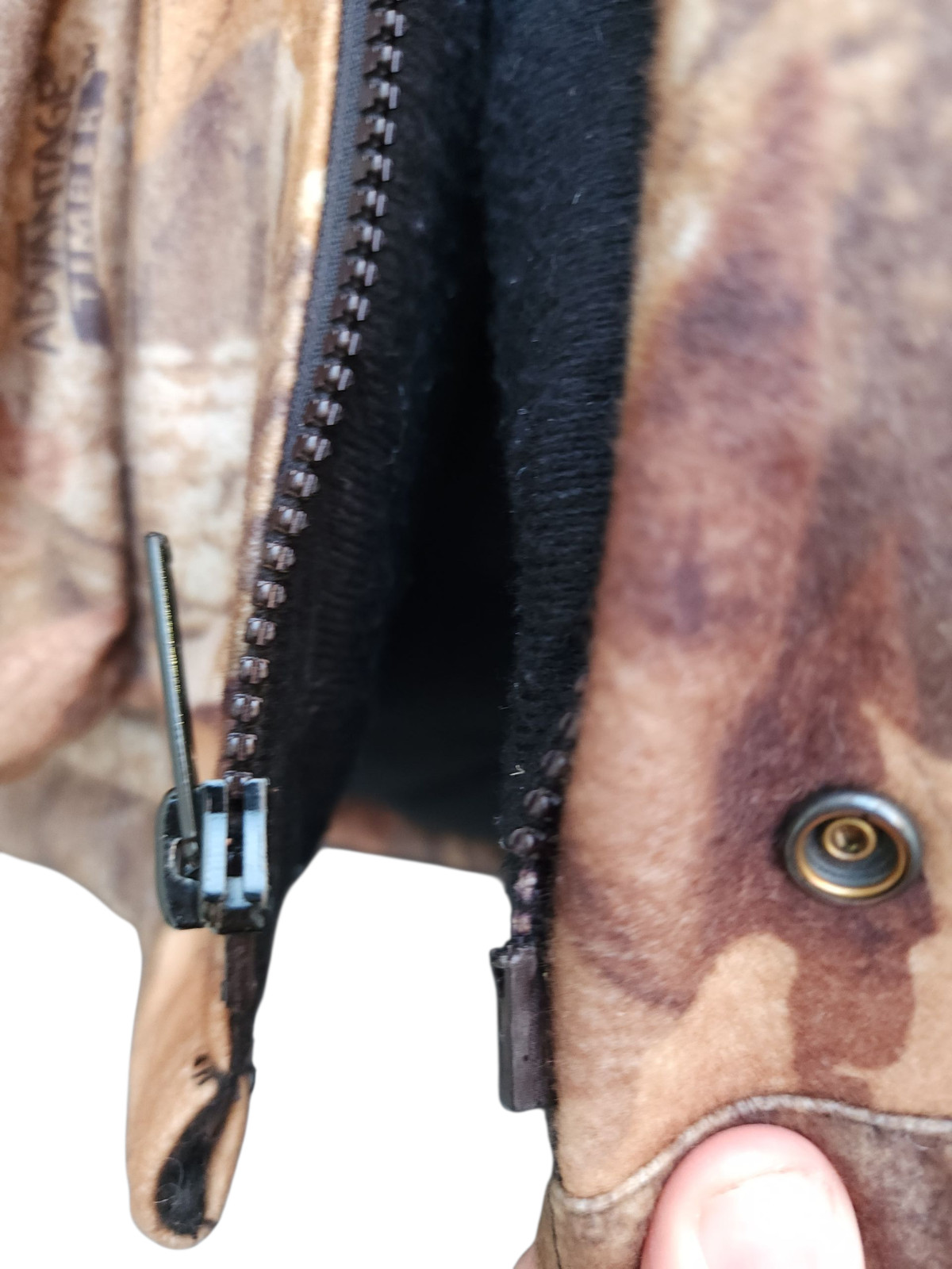 Arctic Shield XL Mossy Oak Breakup Camo Insulated Jacket/Coat BROKEN ZIPPER