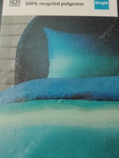 gradient print single  duvet cover blue green  sainsburys argos new