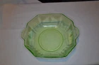 Anchor Hocking Princess Uranium Glass 9" Serving Bowl Vintage Tab Handles Glows
