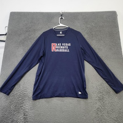 Las Vegas Recruits Shirt Mens 2XL Blue Baseball Long Sleeve New Era Graphic